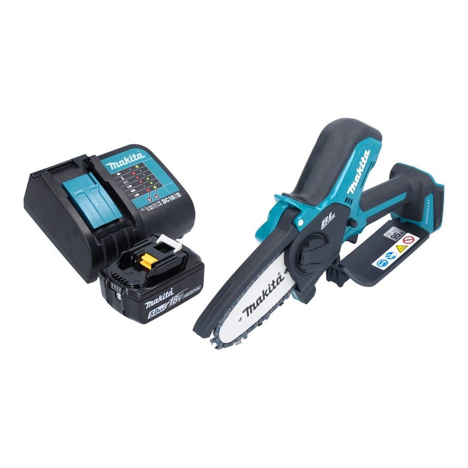 Makita Akku-Kettensäge DUC 101 ST01 18 V 10 cm Brushless + 1x Akku 5,0 Ah + Ladegerät