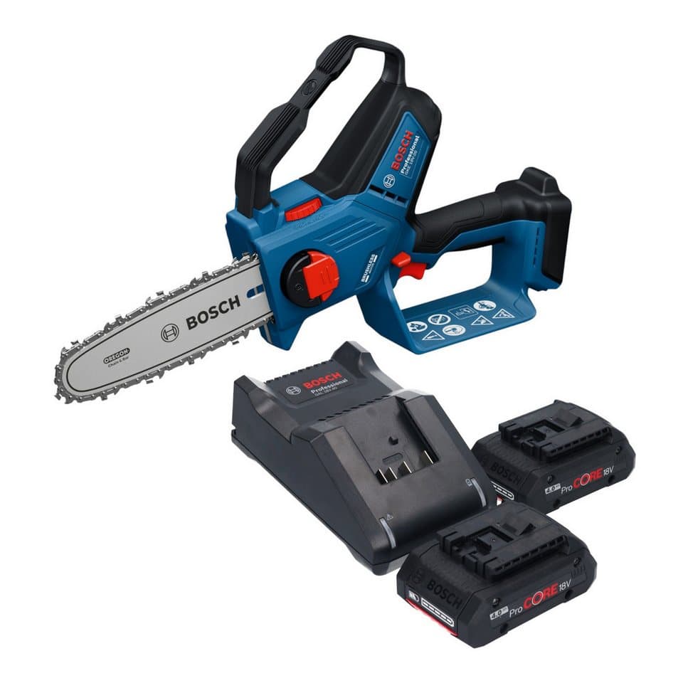 Bosch Professional Akku-Kettensäge GKE 18V-20 Professional 18 V 18cm + 2x ProCORE Akku 4,0Ah + Lader