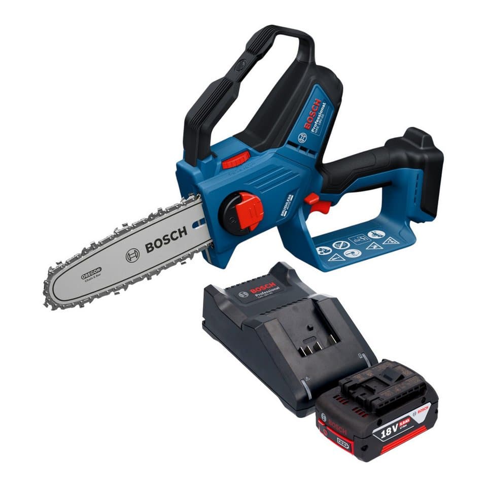 Bosch Professional Akku-Kettensäge GKE 18V-20 Professional 18 V 18 cm + 1x Akku 5,0 Ah + Ladegerät