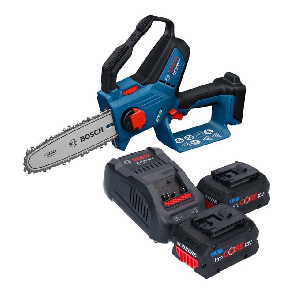 Bosch Professional Akku-Kettensäge GKE 18V-20 Professional 18 V 18cm + 2x ProCORE Akku 5,5Ah + Lader