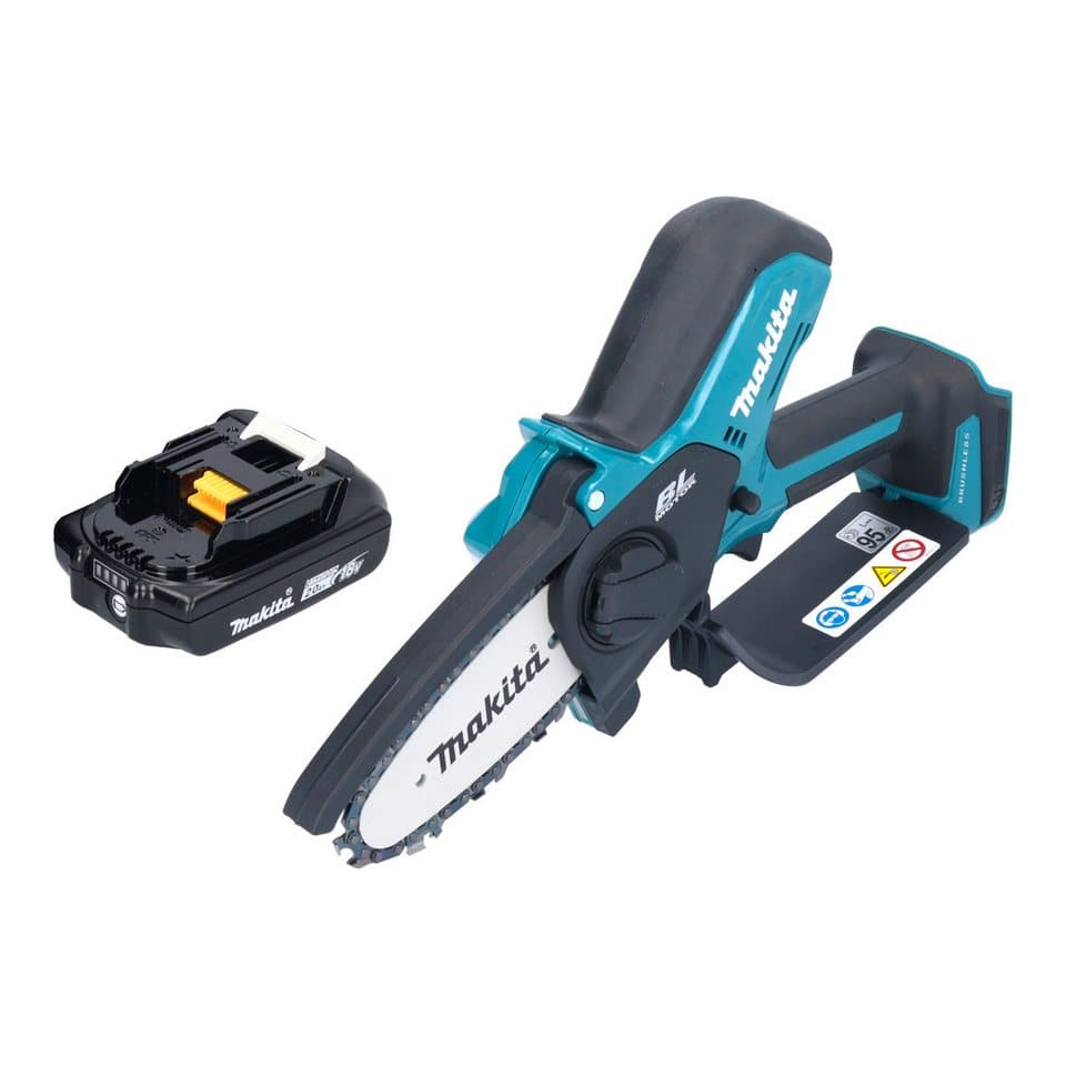 Makita Akku-Kettensäge DUC 101 A01 18 V 10 cm Brushless + 1x Akku 2,0 Ah - ohne Ladegerät