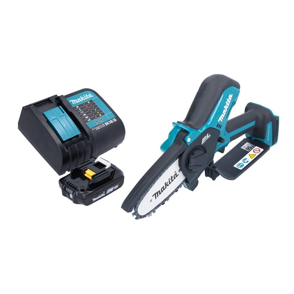 Makita Akku-Kettensäge DUC 101 SA01 18 V 10 cm Brushless + 1x Akku 2,0 Ah + Ladegerät